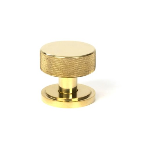 BROMPTON KNURLED MORTICE / RIM DOOR KNOBS - (4 ROSE OPTIONS)